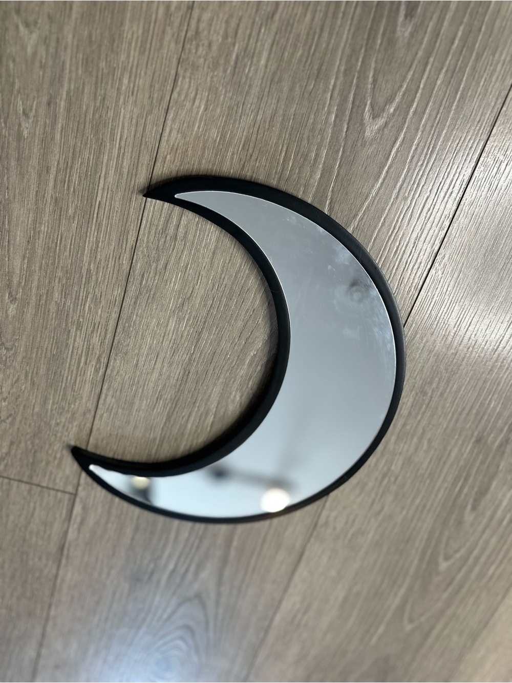 Killstar Crescent Moon Mirror with Black Frame
